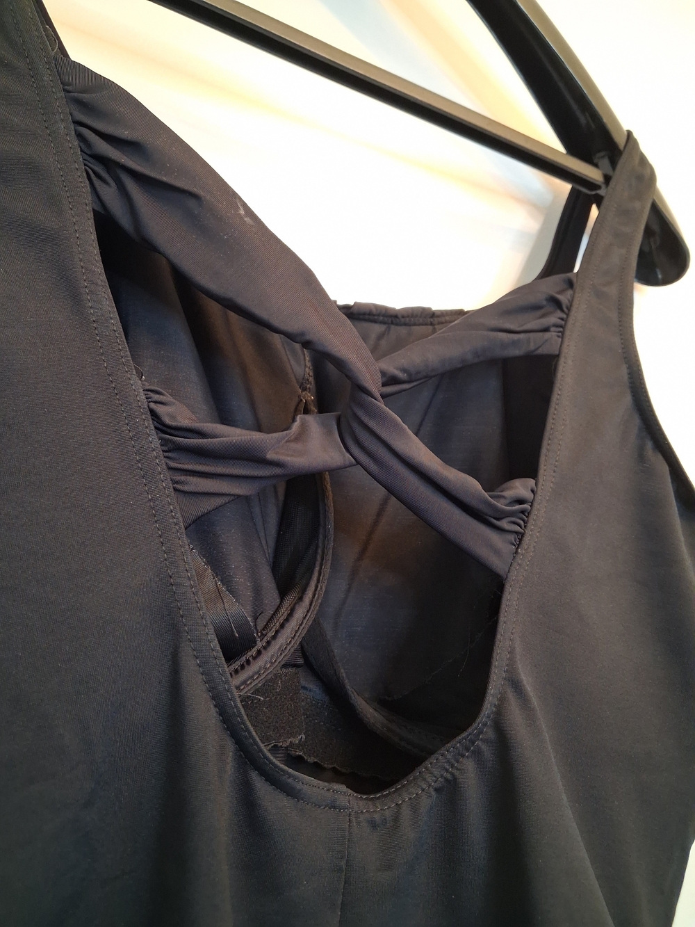 Lands' End Black Ruched One-Piece Swimsuit - Picture 4 of 6